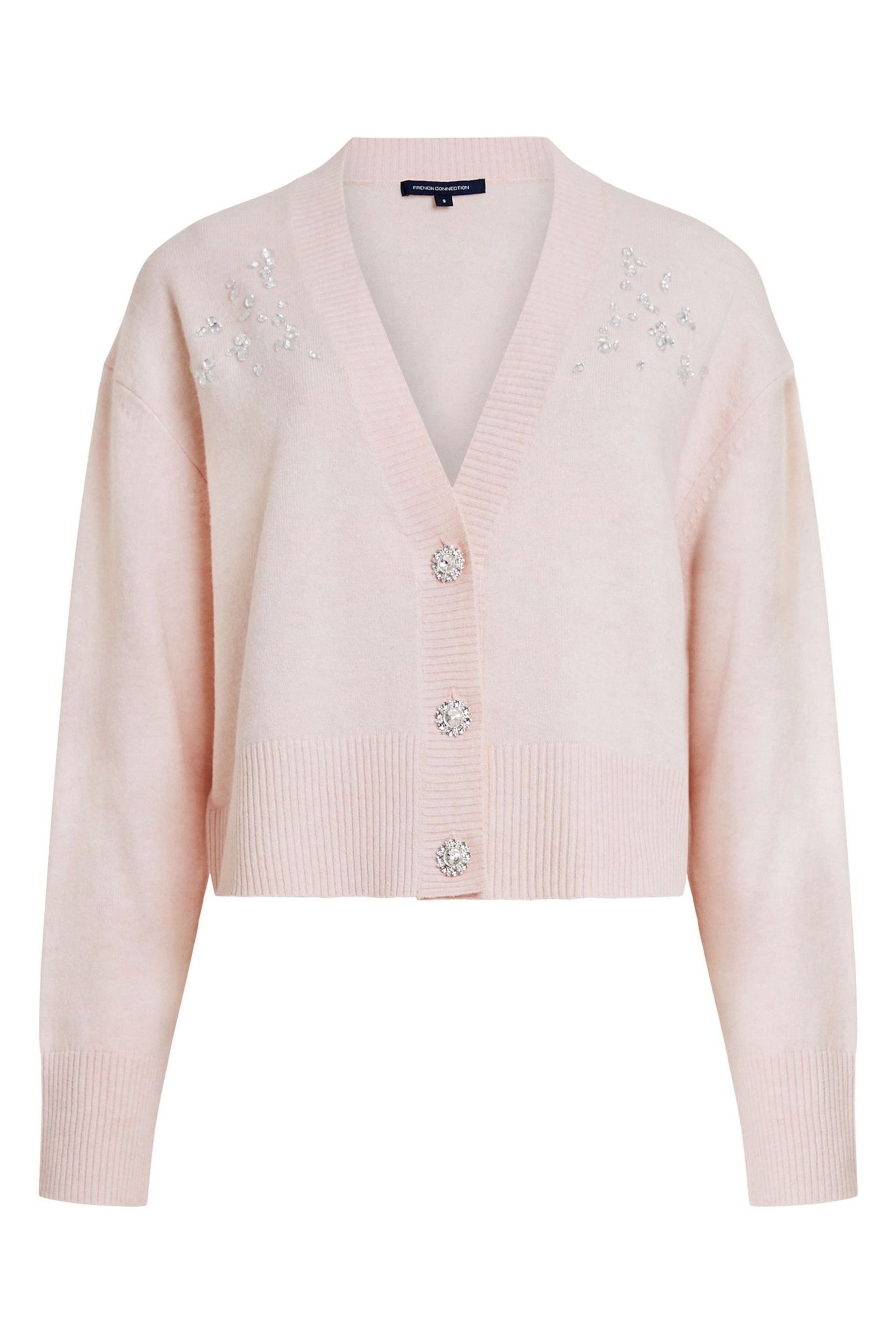 French Connection Vhari Long Sleeve Embroidered Cardigan - Image 3 of 4