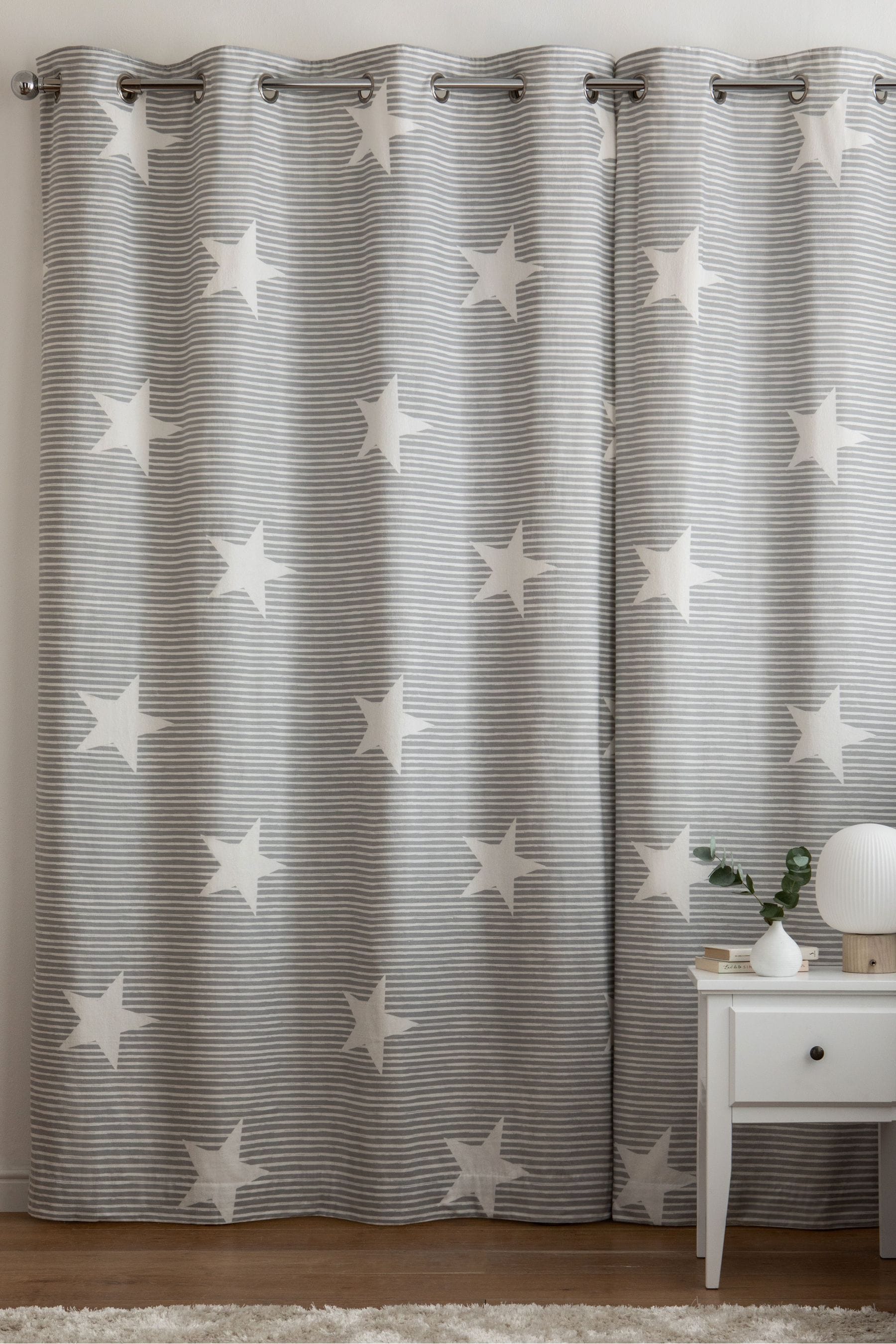 Grey on sale star curtains