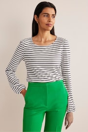 Boden Cream Supersoft Long Sleeve Top - Image 3 of 5