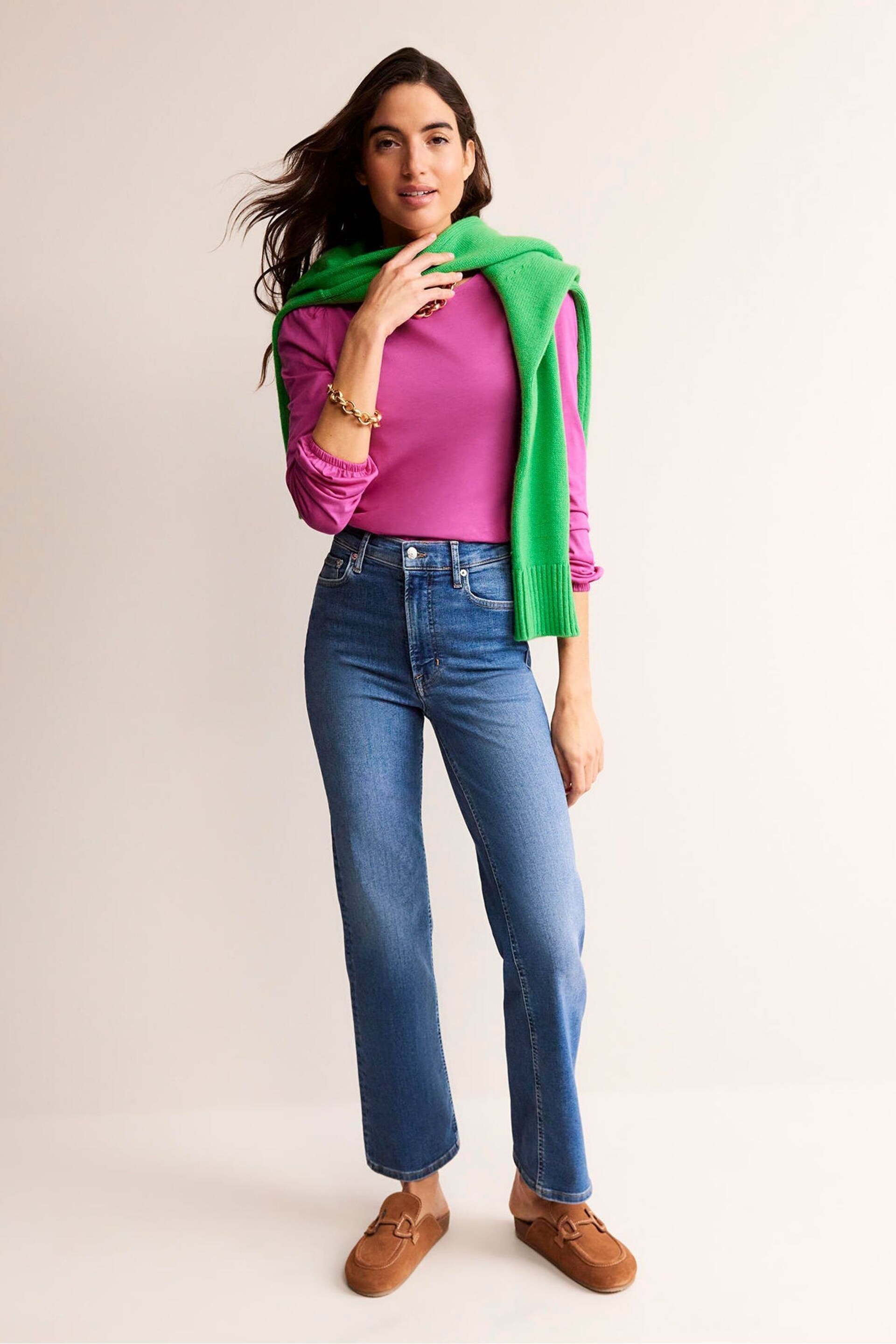 Boden Pink Supersoft Long Sleeve Top - Image 3 of 5