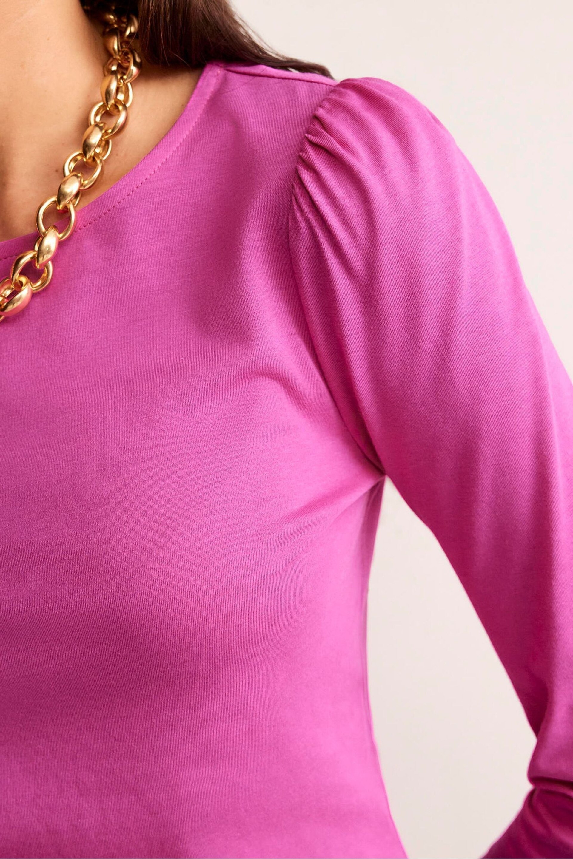 Boden Pink Supersoft Long Sleeve Top - Image 4 of 5