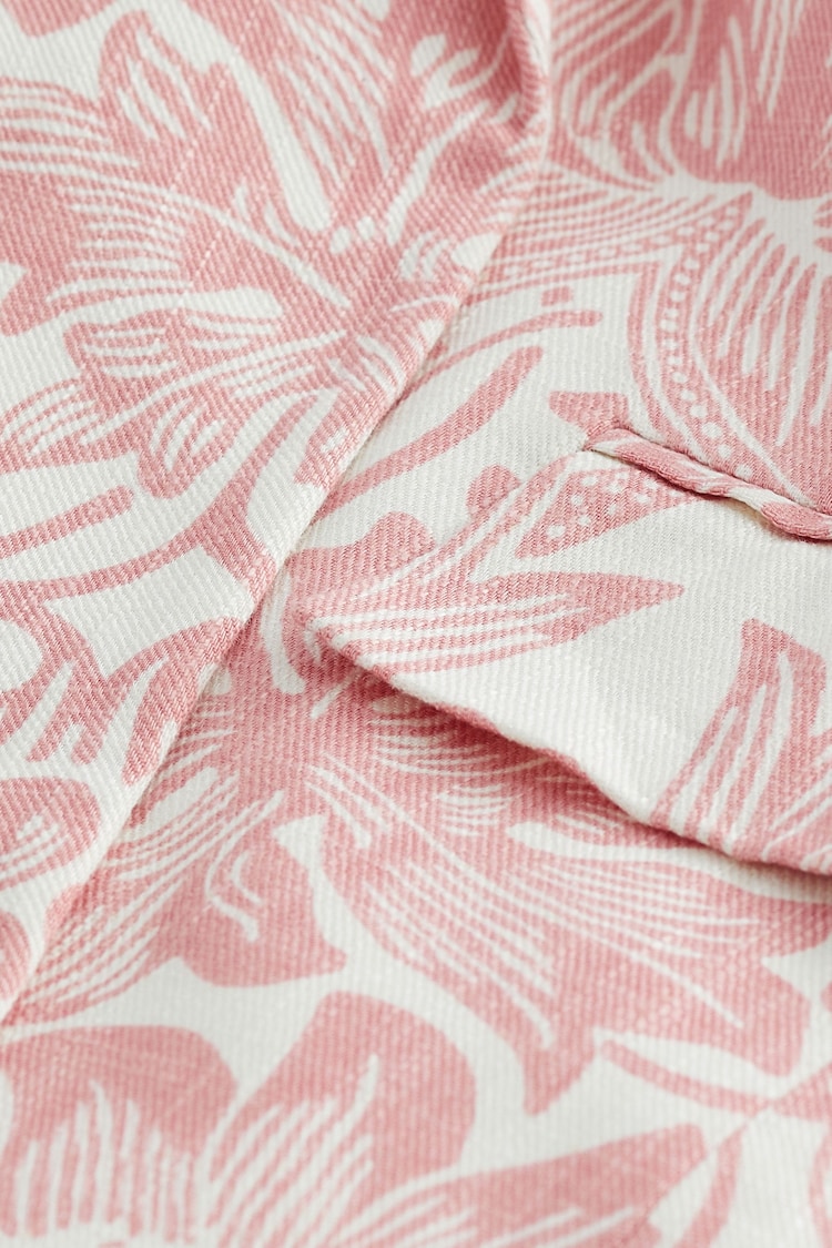 Pink William Morris Relaxed Linen Blazer - Image 7 of 7