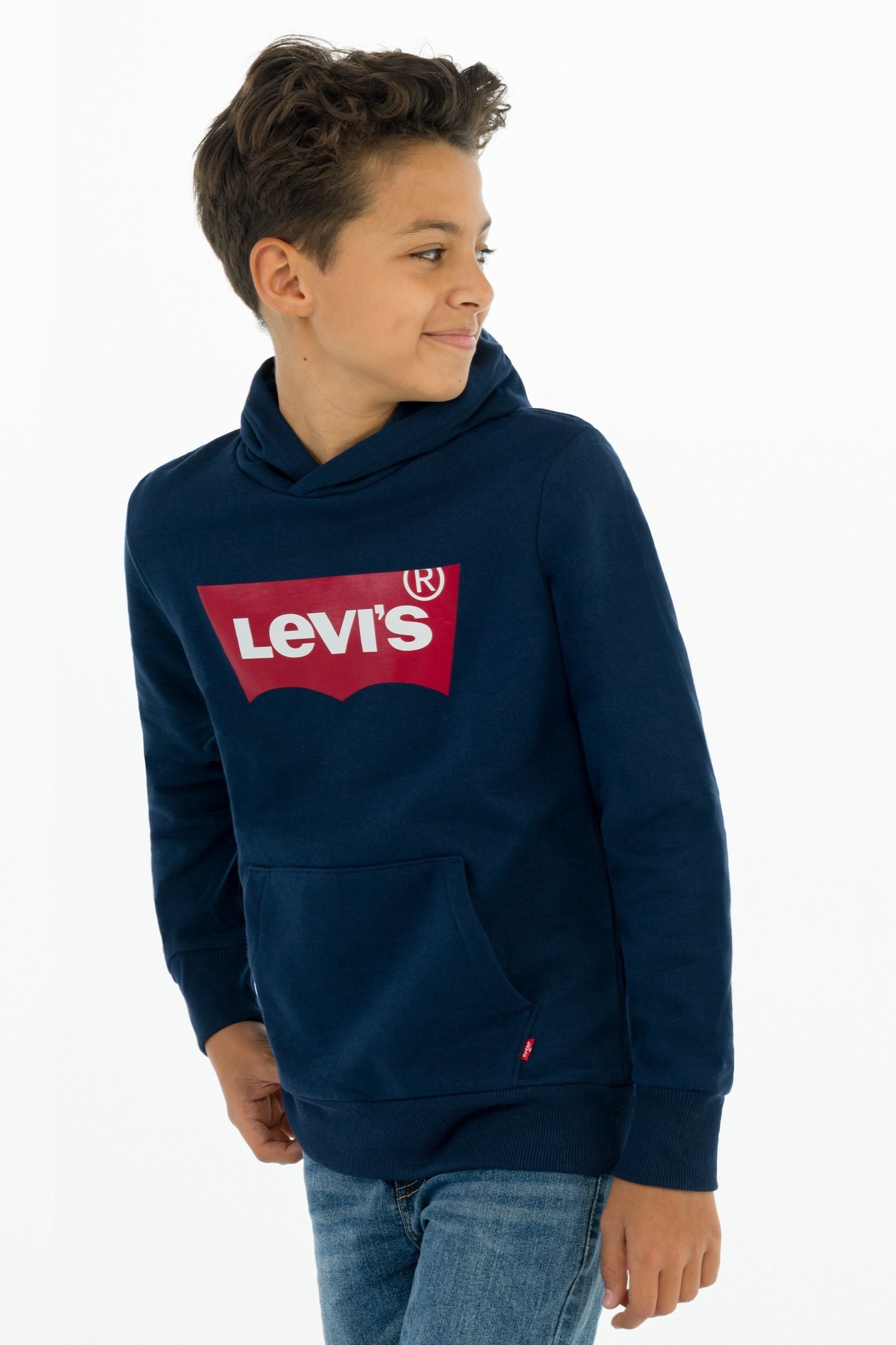Levi s Navy Blue Batwing Logo Hoodie