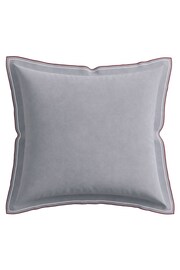 Bedeck of Belfast Grey Siya Embroidered Square Pillowcase Pair - Image 3 of 3