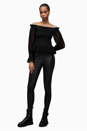 AllSaints Black Layla Top - Image 5 of 7