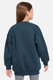 Nike Green Oversized Shine Fleece Sweatshirt - Image 2 of 4