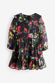 Baker by Ted Baker (4-13yrs) Black Chiffon Collared Dress - Image 10 of 12