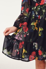 Baker by Ted Baker (4-13yrs) Black Chiffon Collared Dress - Image 7 of 12