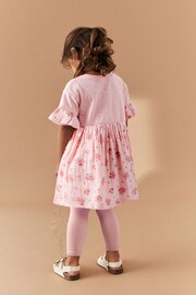 Pink Relaxed Day Dress and Leggings Set (3mths-7yrs) - Image 3 of 6