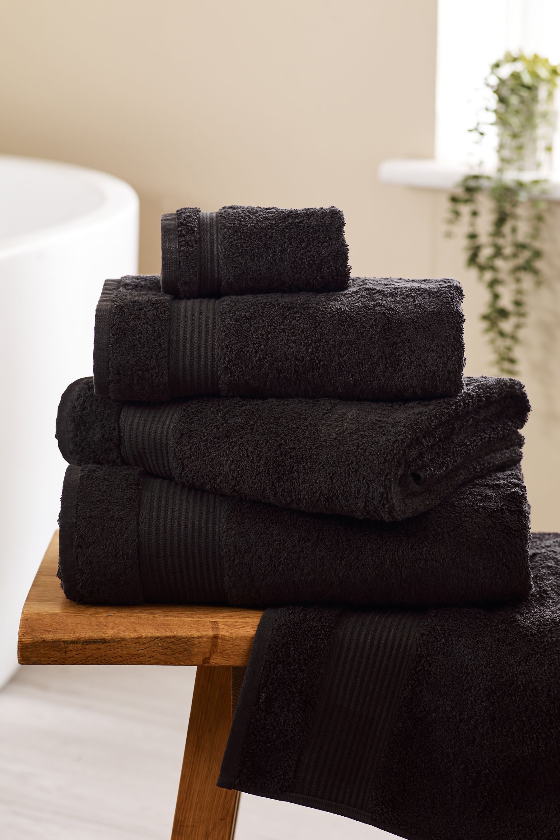Buy Black Egyptian 100 Cotton Towel from the Next UK online shop