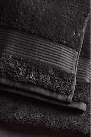 Black Egyptian Cotton Towel - Image 4 of 7