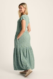 Joules Ariana Green Jersey Tiered Dress - Image 2 of 7