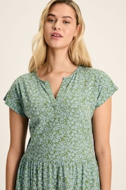 Joules Ariana Green Jersey Tiered Dress - Image 4 of 7