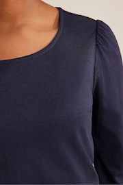 Boden Blue Supersoft Long Sleeve Top - Image 4 of 5