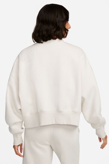 White Mini Swoosh Oversized Sweatshirt