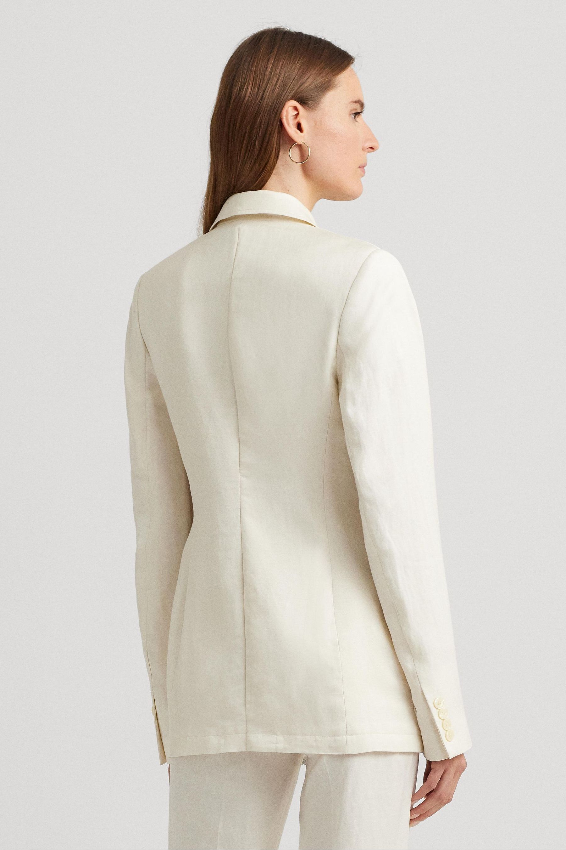 Ralph lauren cream blazer top