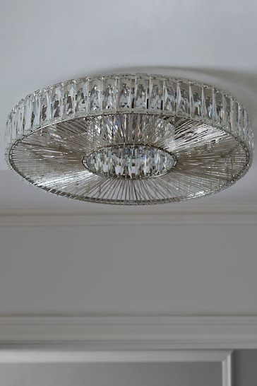 Clear Aria Extra Large Flush Ceiling Light Fitting