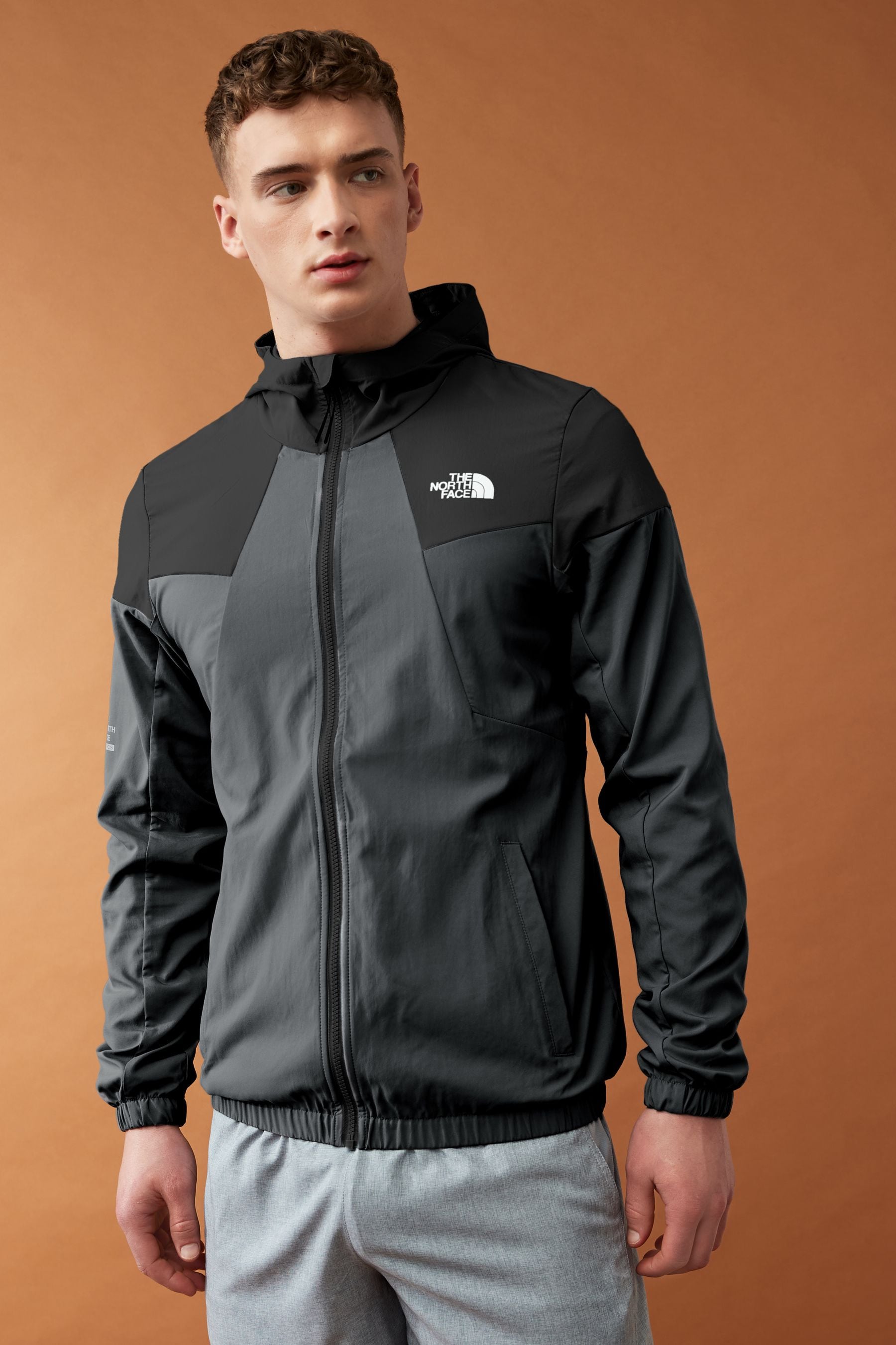 Buy The North Face Light Grey Mens Mountain Athletics Wind Hooded Track Jacket from Next Luxembourg