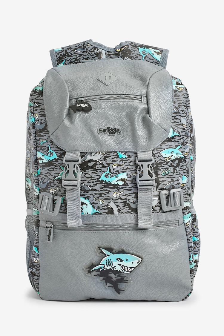 Smiggle Grey Wild Side Attach Foldover Backpack - Image 1 of 4