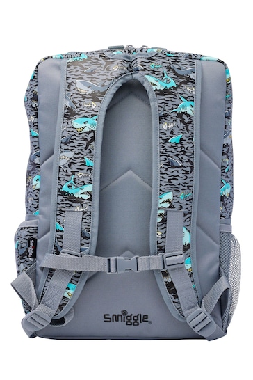 Smiggle Grey Wild Side Attach Foldover Backpack