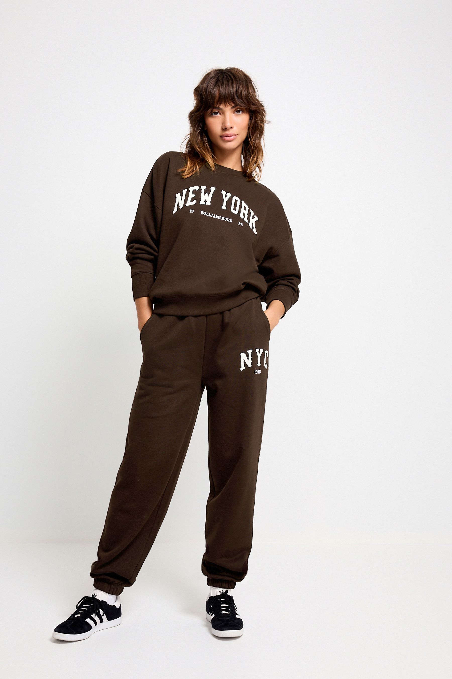 Buy Chocolate Brown New York City Graphic Jogger from the Next UK online shop