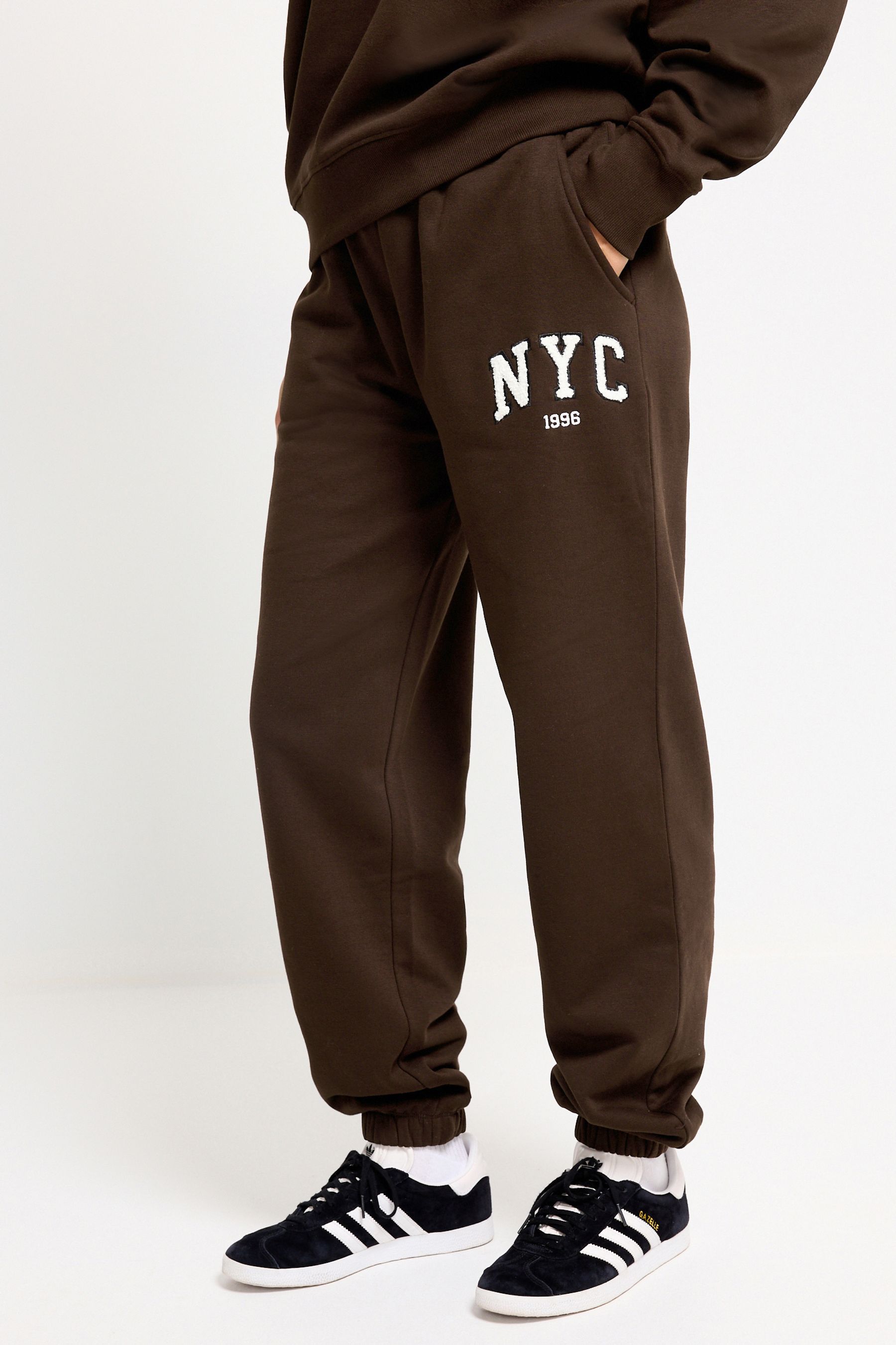 Brown jogger sweatpants clearance