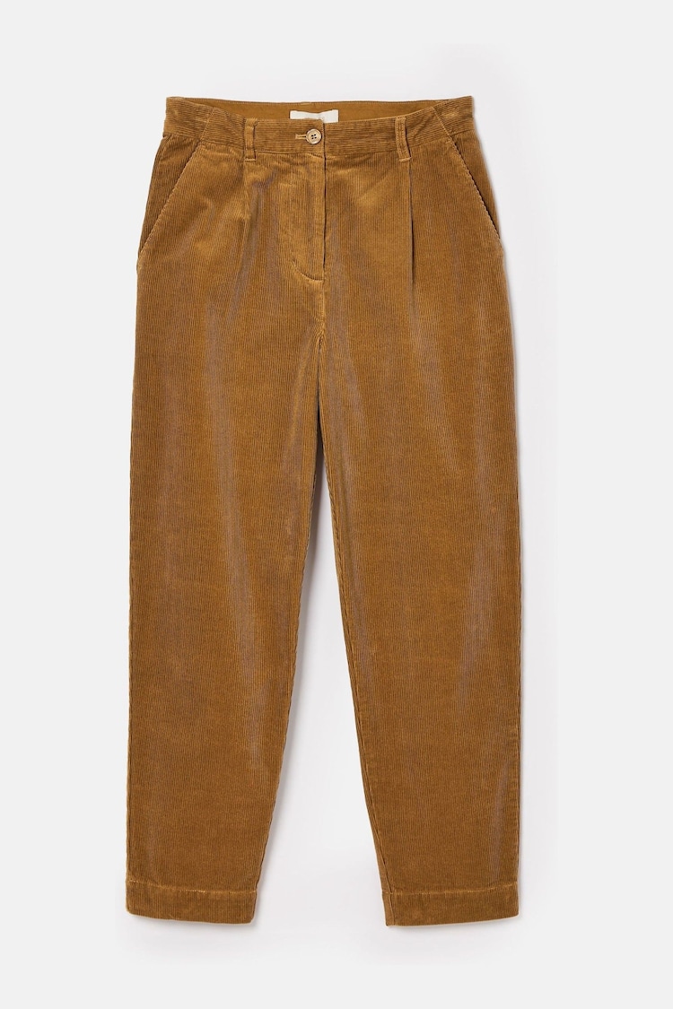 Joules Calla Tan Brown Corduroy Tapered Trousers - Image 7 of 7