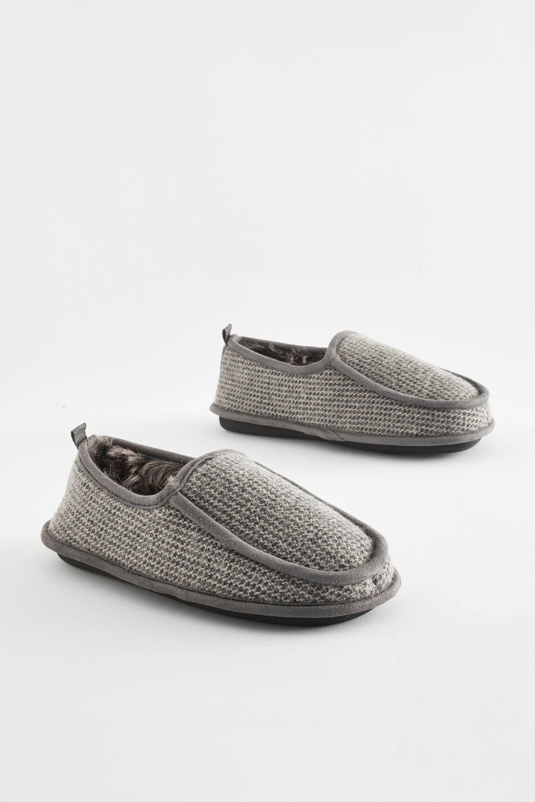 Buy Grey Apron Close Back Slippers from the Next UK online shop