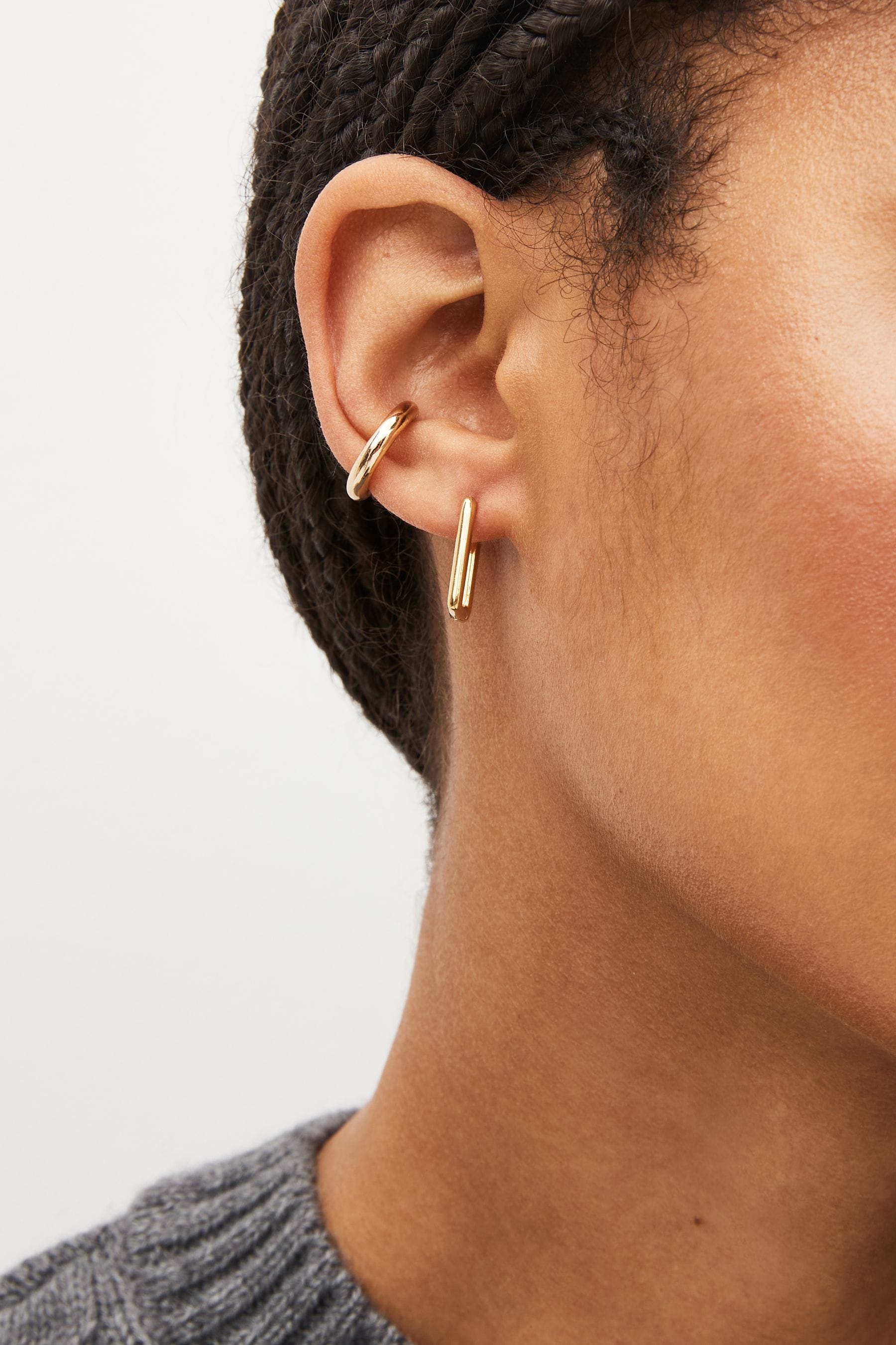 Buy 10 Carat Gold Plated N. Premium Chunky Ear Cuff Made With Recycled Brass from Next Luxembourg
