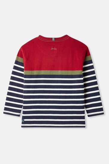 Joules Navy Striped Long Sleeve Top