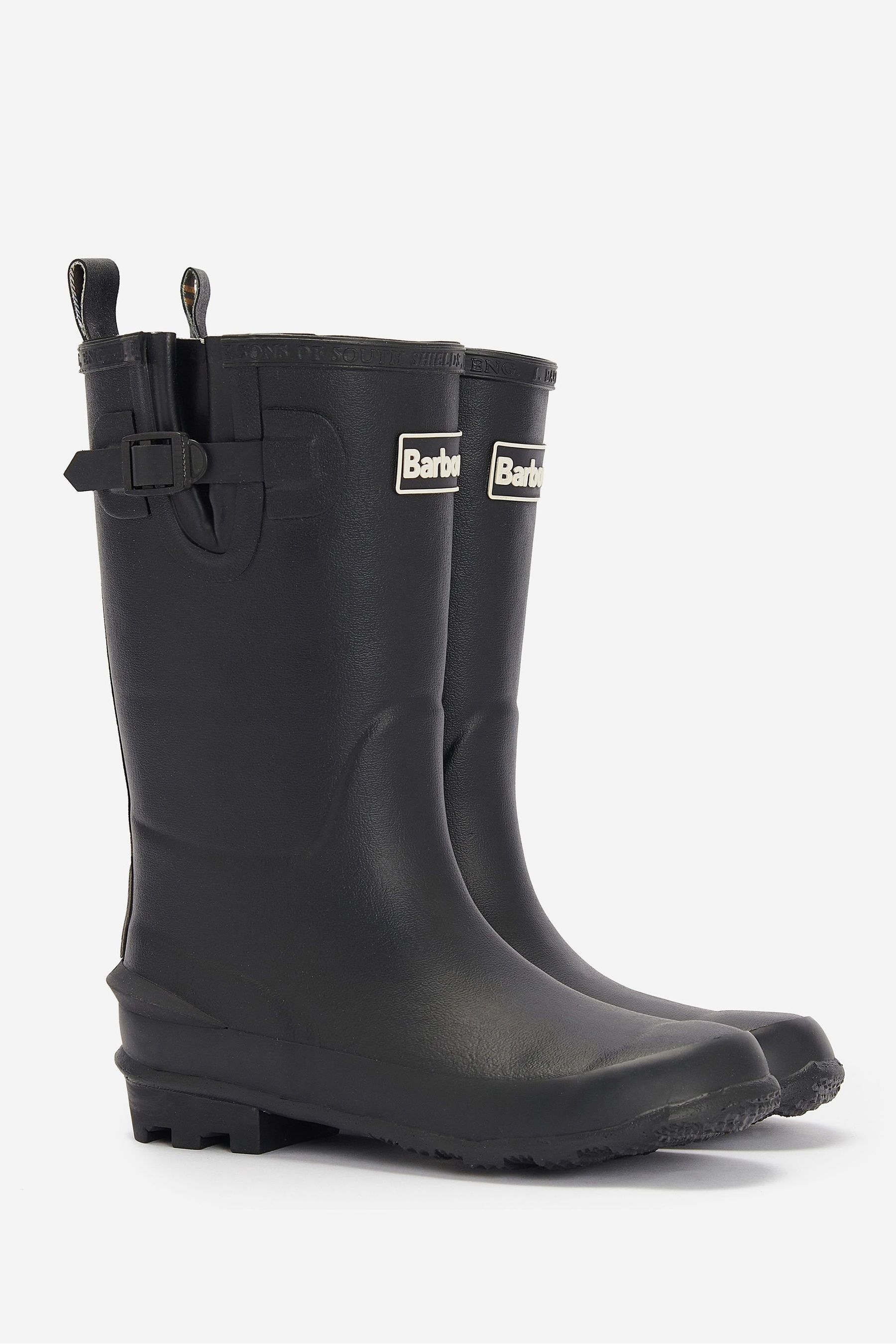 Buy Barbour Black Simonside Kids Wellies from the Next UK online shop