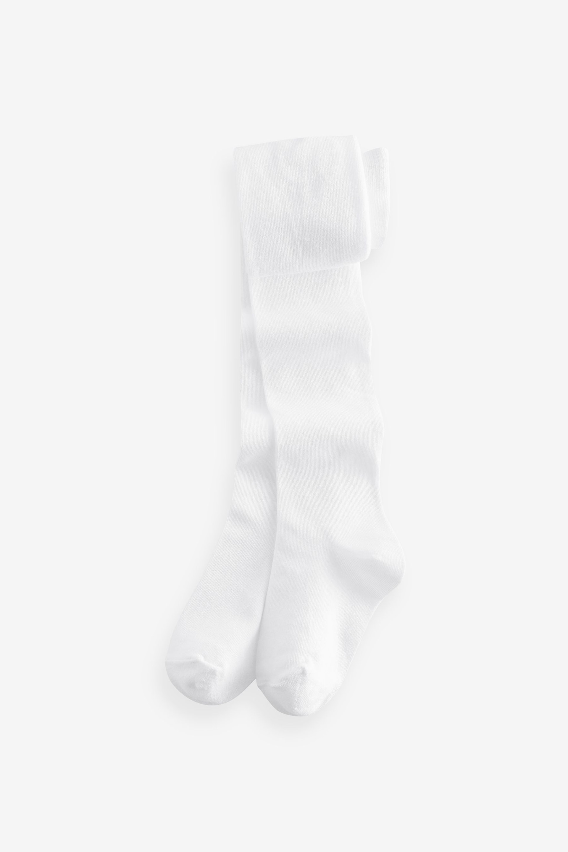 White Cotton Rich School Tights - Image 1 of 1