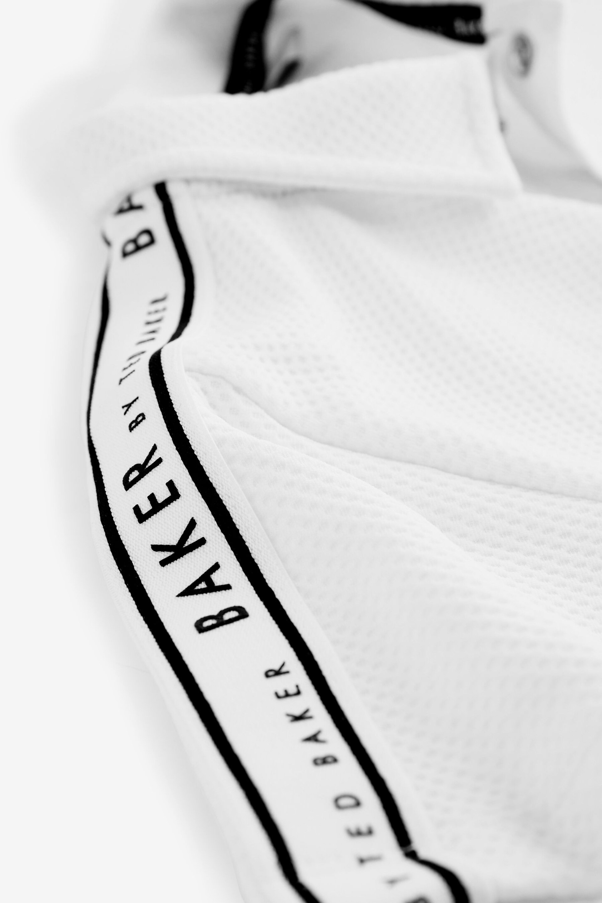Baker by Ted Baker Textured White Polo Shirt - Image 10 of 10