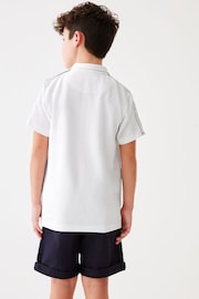 Baker by Ted Baker Textured White Polo Shirt - Image 3 of 10