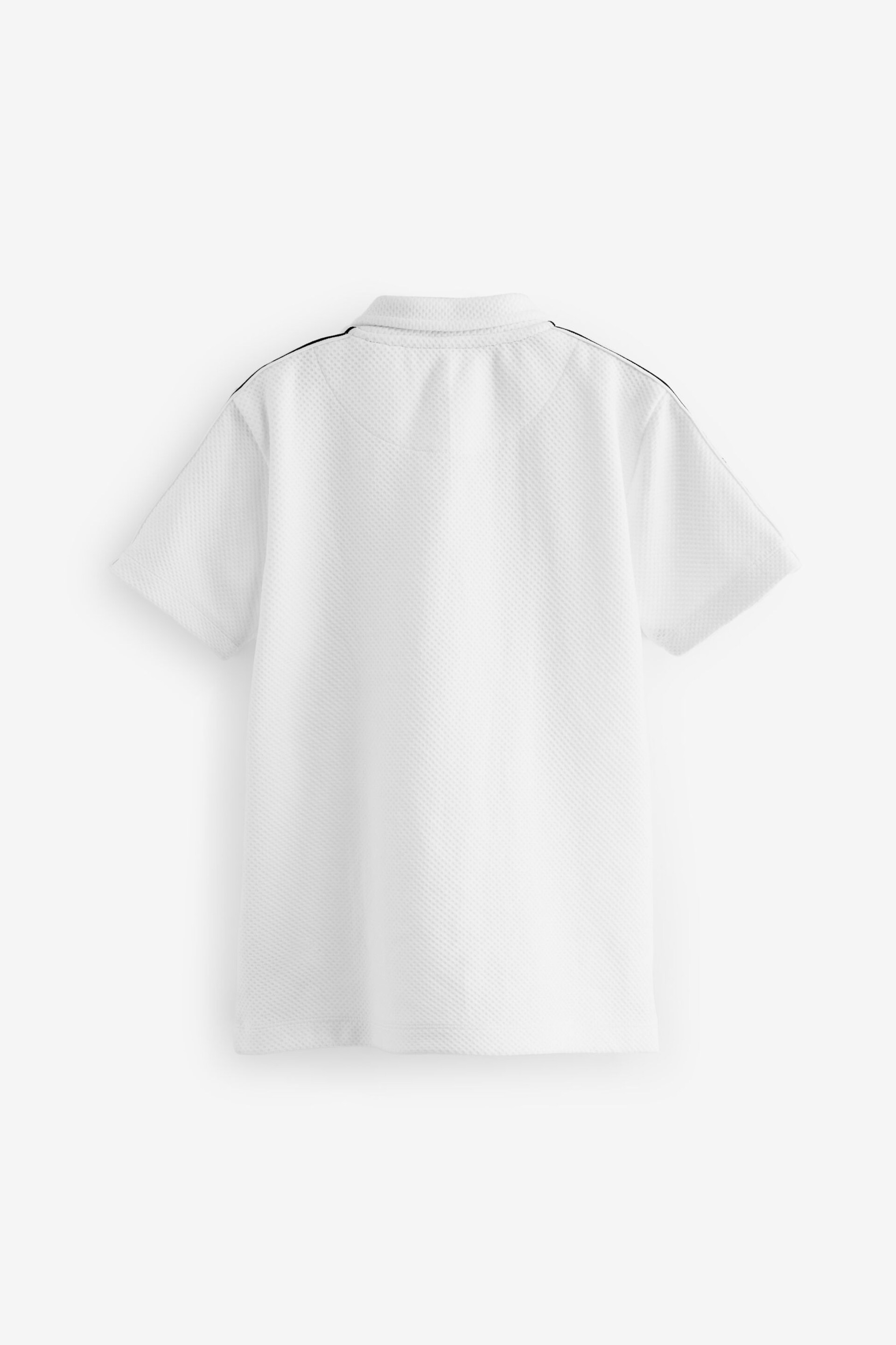 Baker by Ted Baker Textured White Polo Shirt - Image 8 of 10