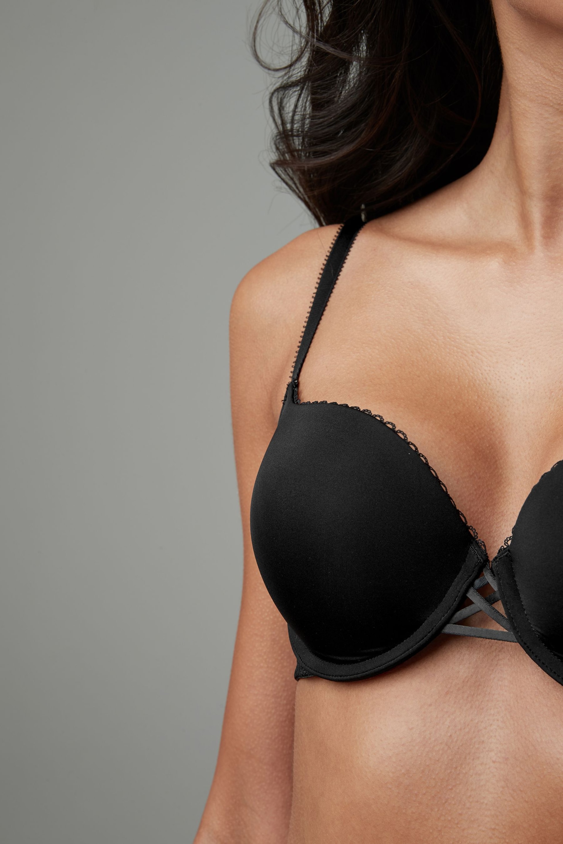 Black Push-Up Triple Boost Plunge Bra - Image 4 of 5