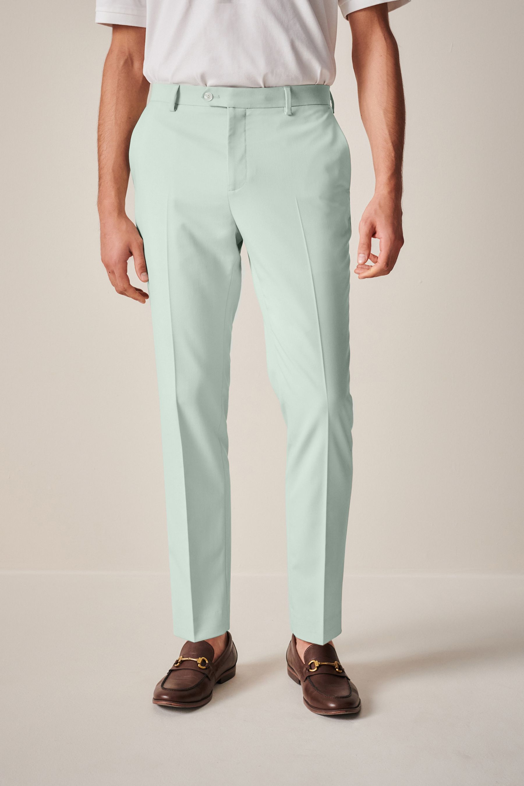 Mint green slim fit suit store