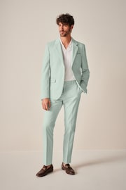 Mint Green Skinny Fit Motionflex Stretch Suit: Trousers - Image 2 of 7