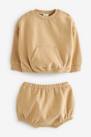 Cream/Yellow Cosy Sweatshirt and Bloomer Shorts Baby 2 Piece Set (0mths-2yrs) - Image 4 of 6