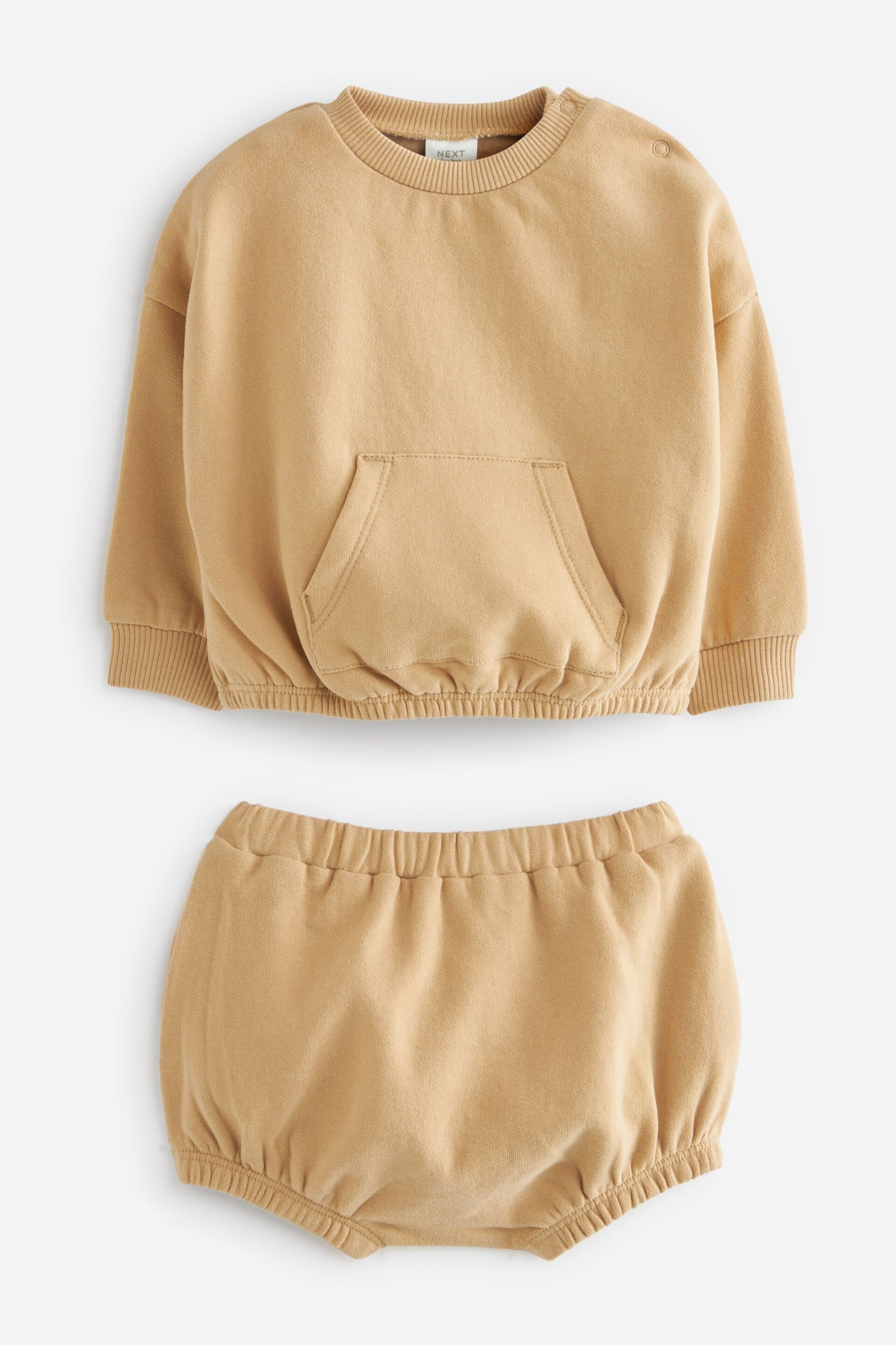 Cream/Yellow Cosy Sweatshirt and Bloomer Shorts Baby 2 Piece Set (0mths-2yrs) - Image 4 of 6