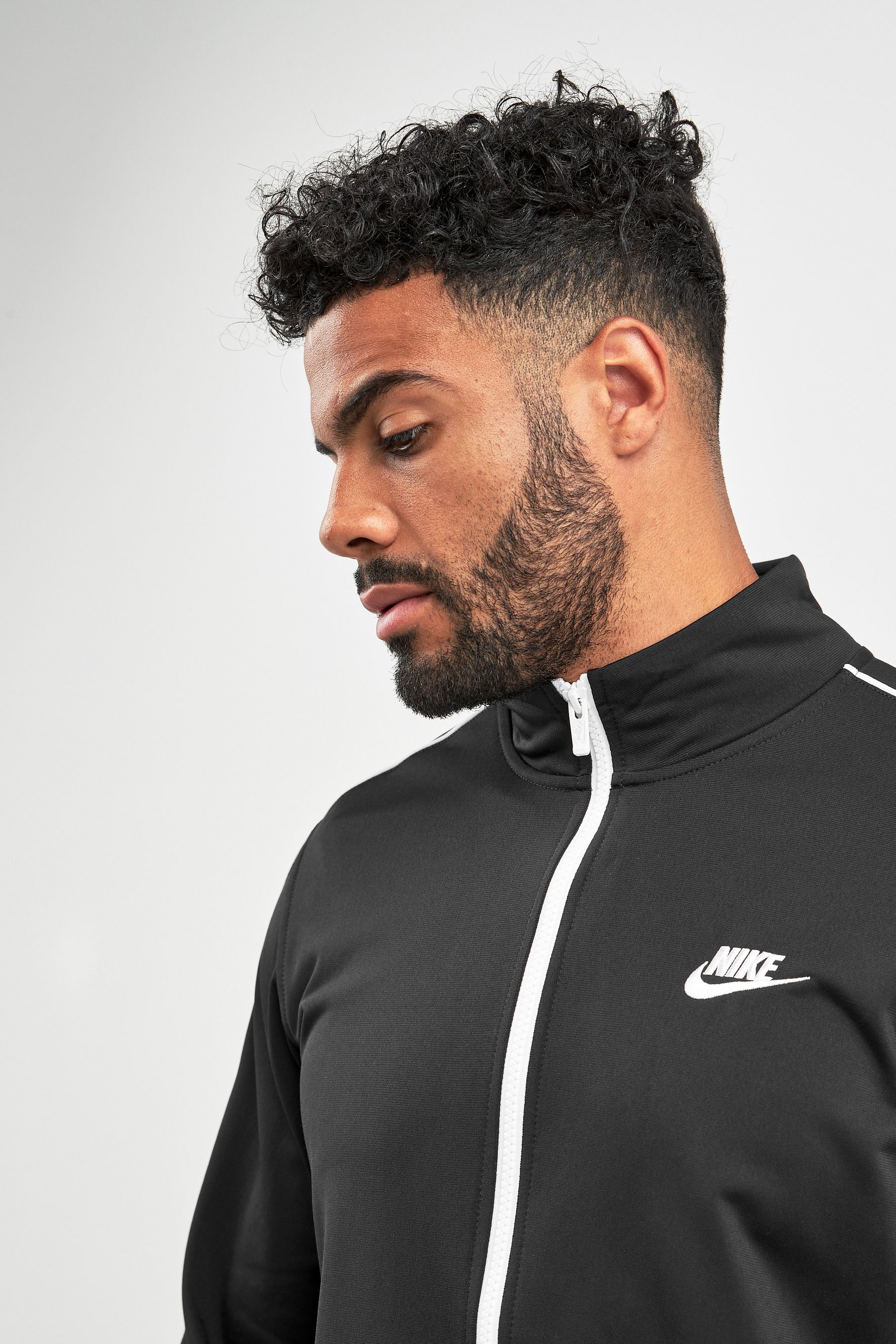 Nike black poly tracksuit cheap