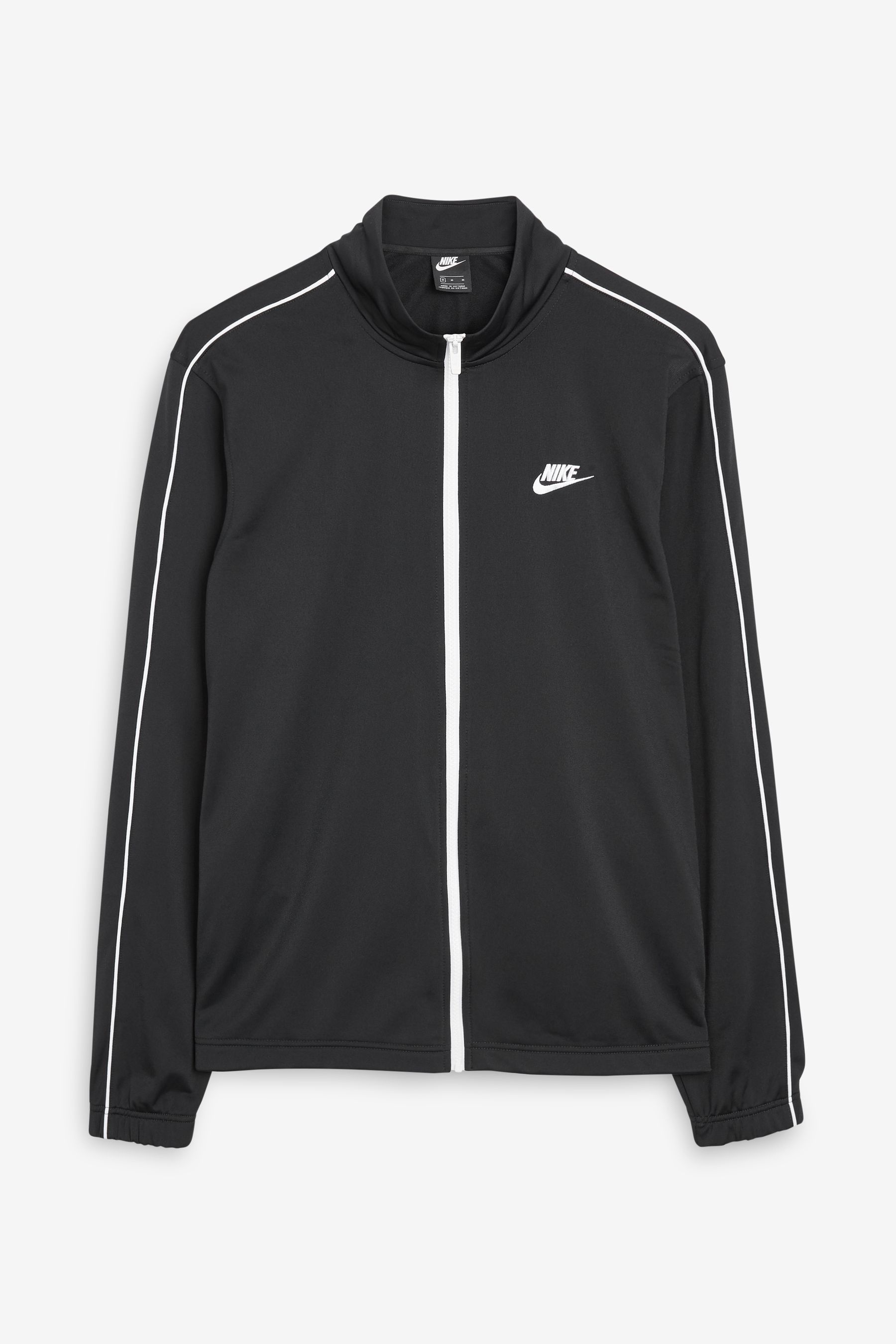 Nike black poly tracksuit hot sale