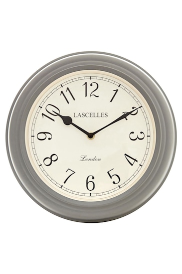 Brookpace Lascelles Grey Classic Wall Clock With Arabic Numbers i 32cm