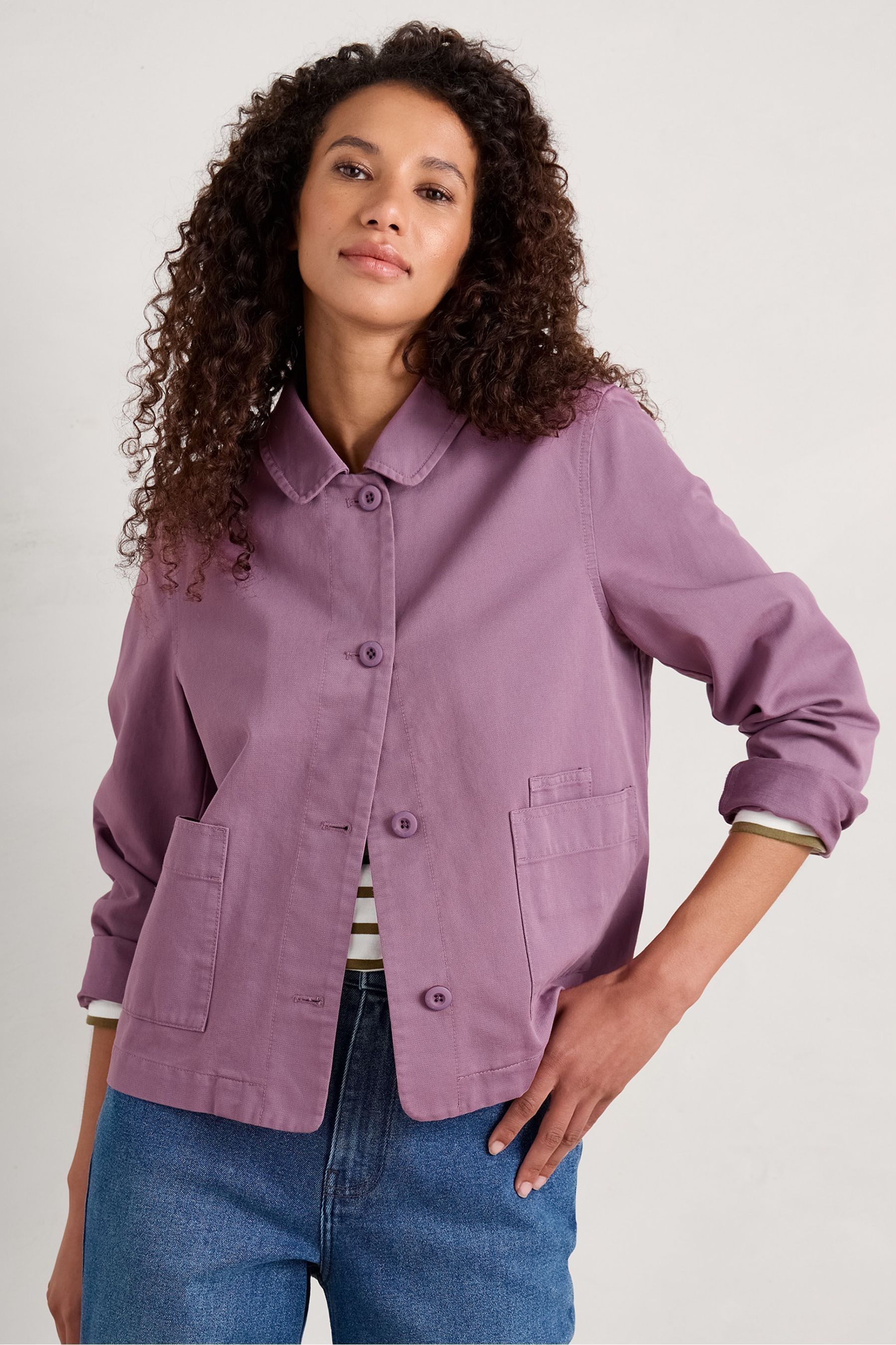 Mauve utility jacket on sale