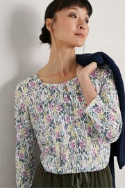 Seasalt Cornwall Multi Three Quarter Sleeve Appletree Top - Image 1 of 5