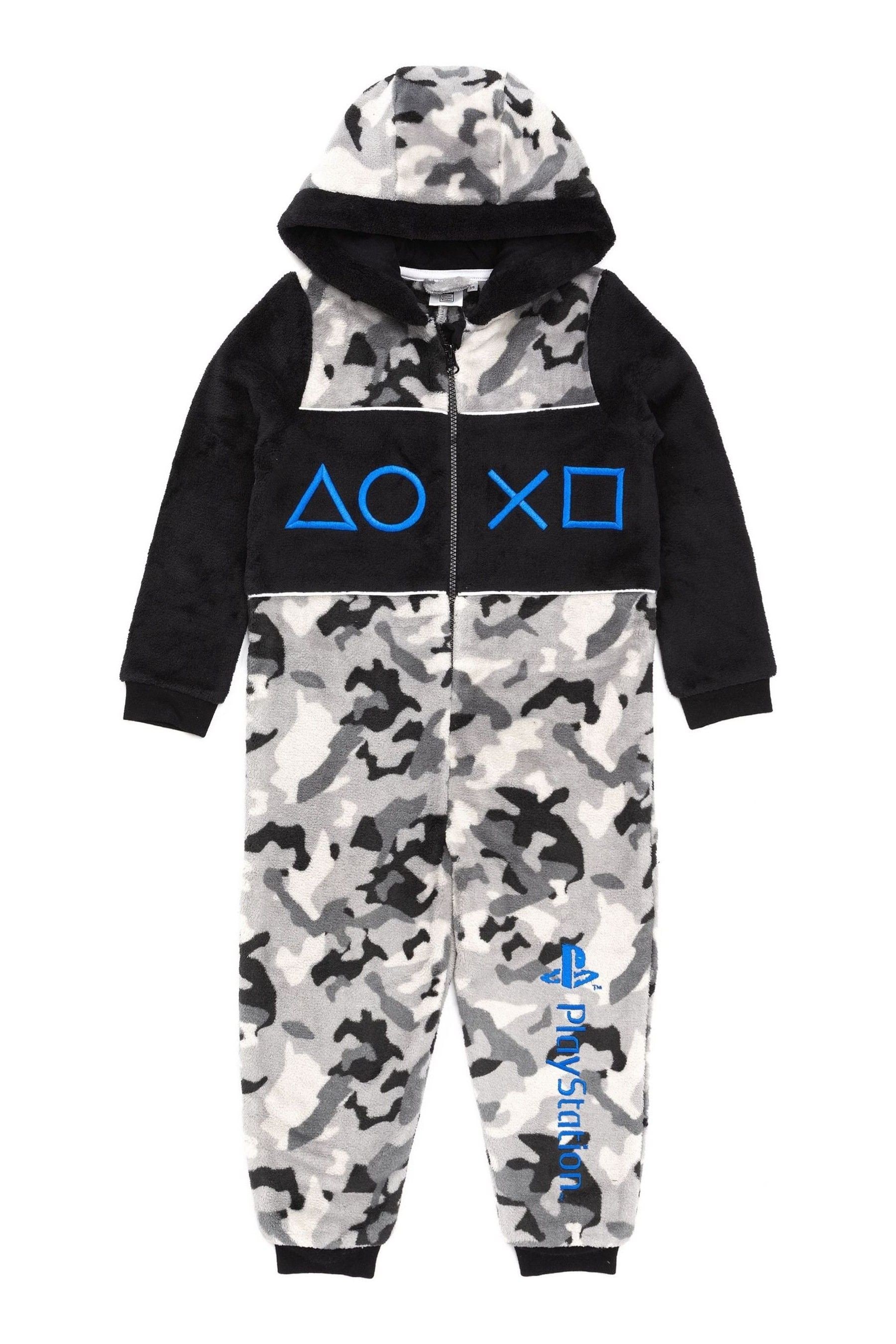 Vanilla Underground Grey Playstation Unisex Kids Fleece All In One