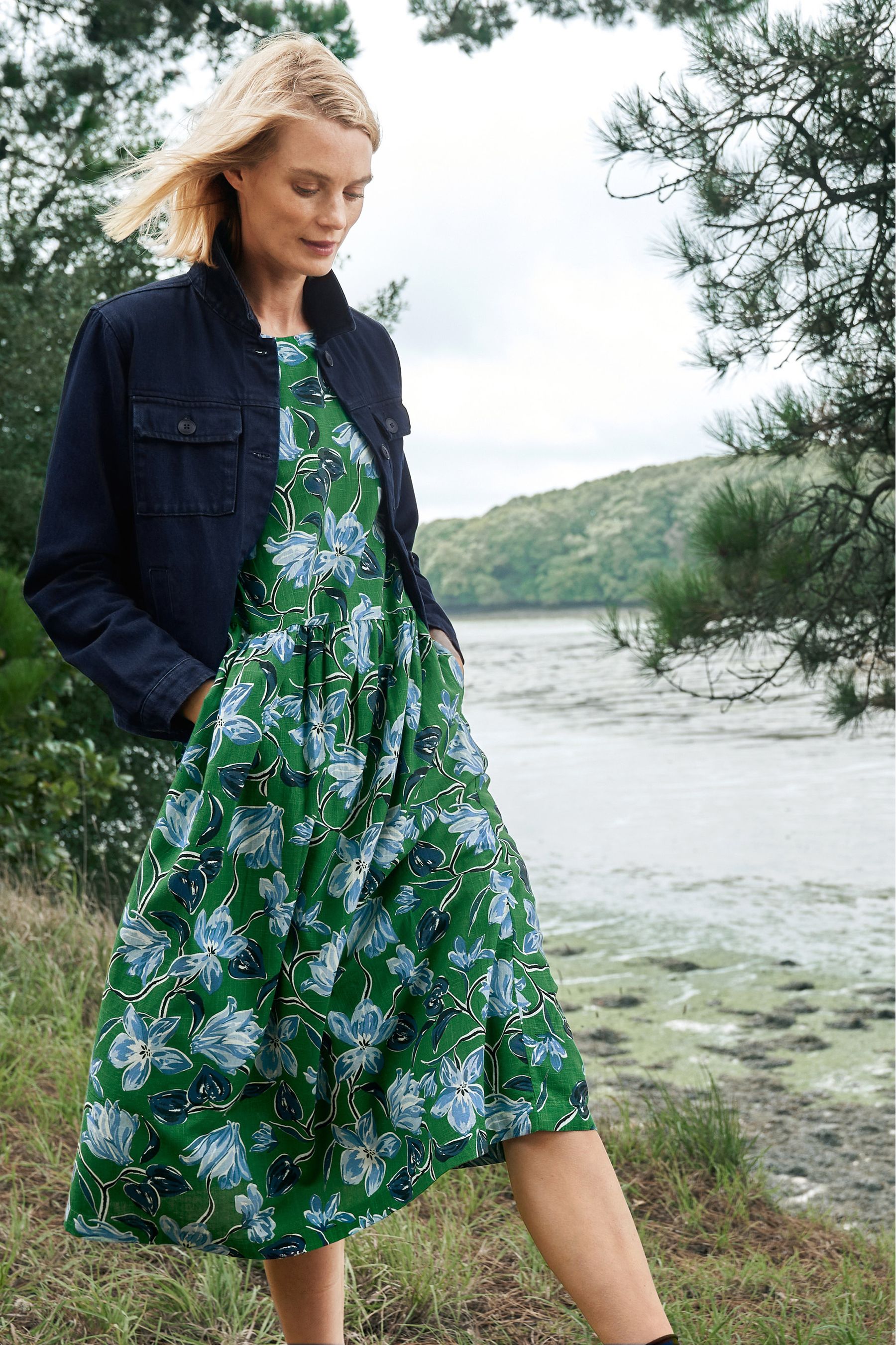 Buy Seasalt Cornwall Green Brouse Dress from Next Luxembourg