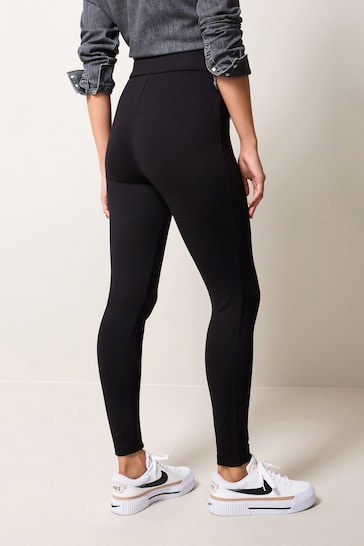 Buy Yours Curve Black Ponte Sequin Leggings from the Next UK