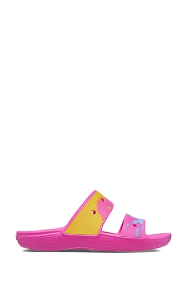 Crocs Pink Classic Ombre Sandals