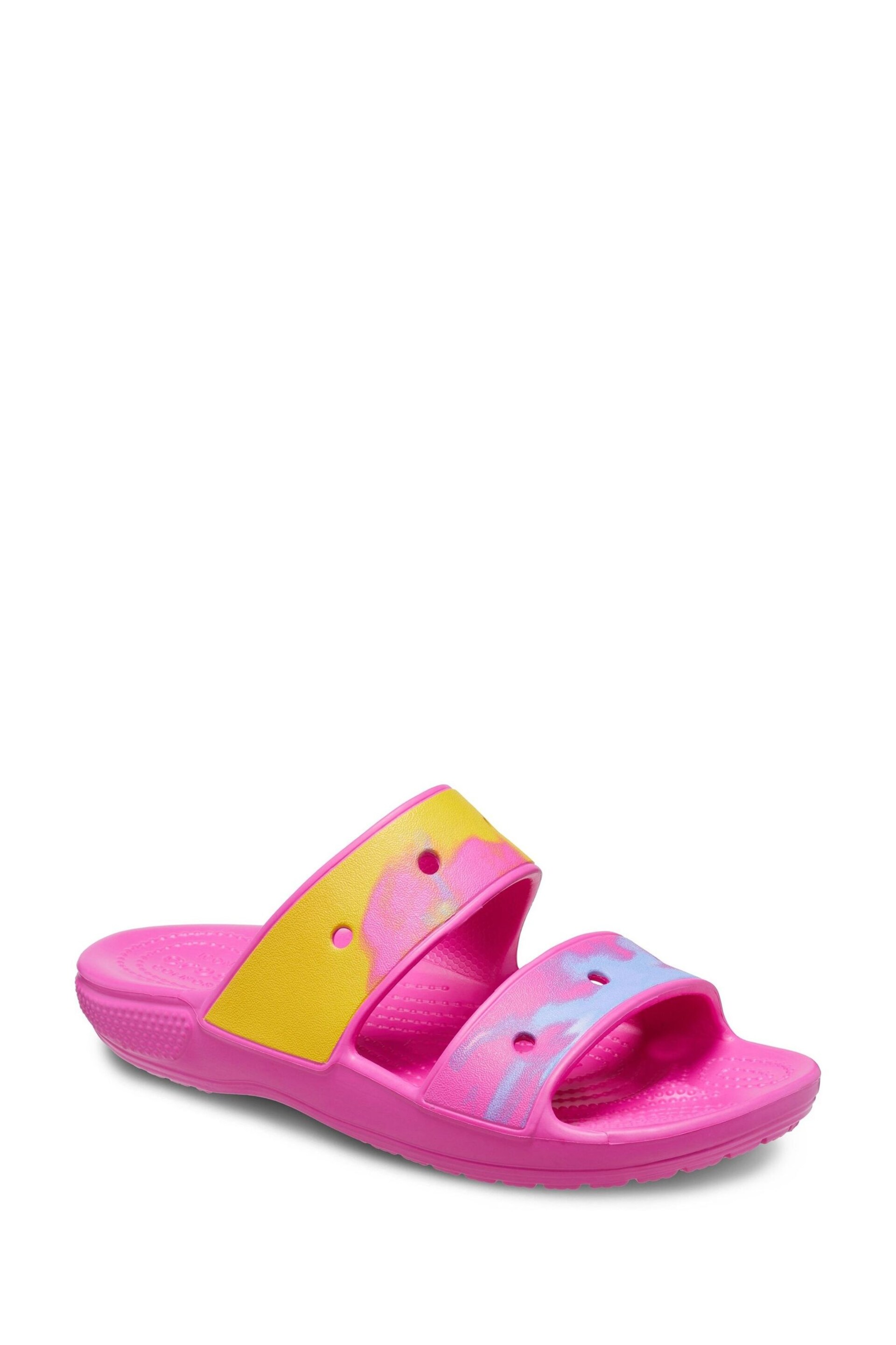 Crocs Pink Classic Ombre Sandals - Image 2 of 5